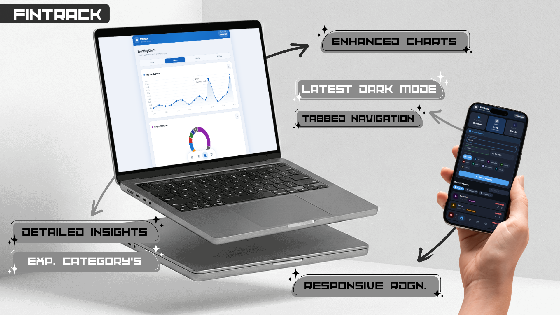 Enhanced FinTrack design mockup