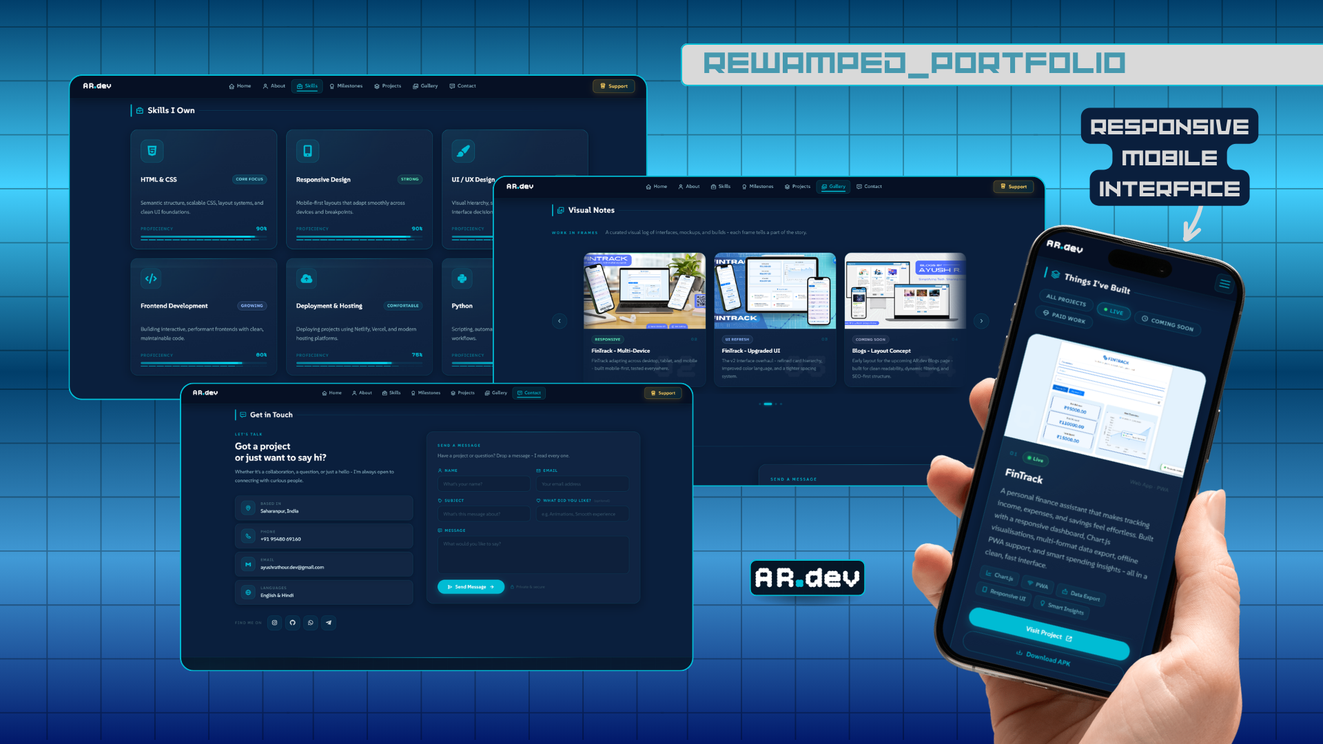 Upgraded portfolio design mockup